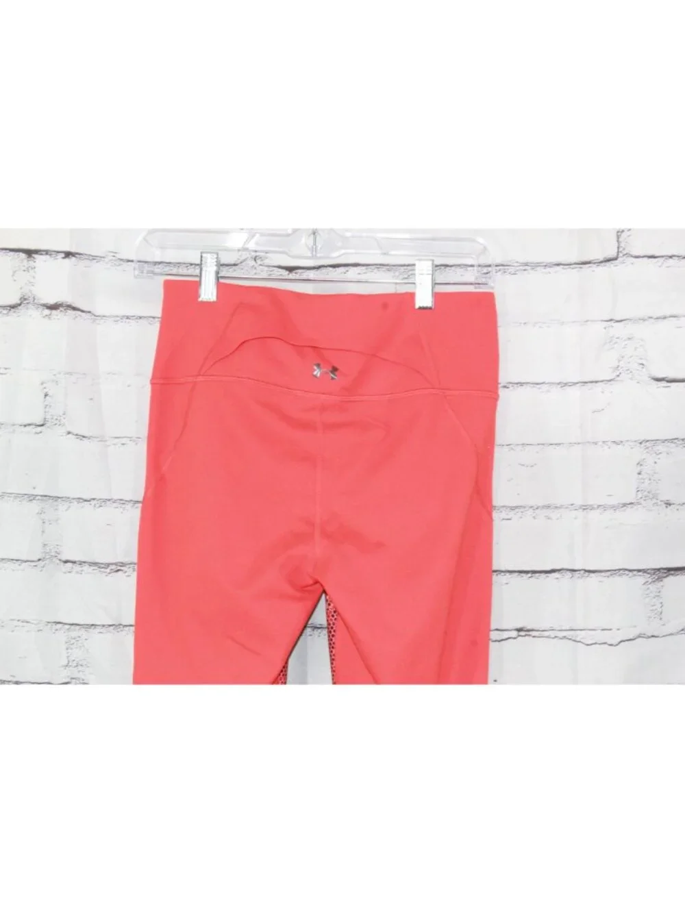 Under Armour Orange Red Yoga Pants Pull On Stretch Leggings Size Small